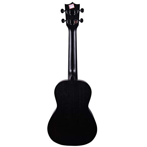 Kadence UKC03BK Concert 23" Acoustic Ukulele | Mahogany Wood | Comes with Bag | Includes Learning Course | Black - Image 5