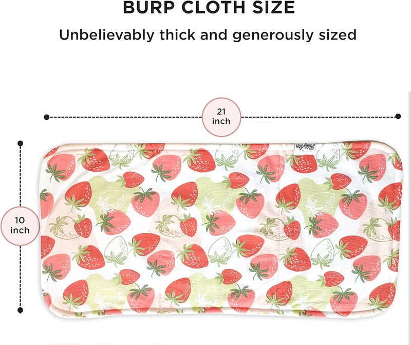 KiddyStar 5-Pack Organic Cotton Burp Cloths â€“ Large, Ultra-Soft 3-Layer Towels for Burping, Shoulder & Hand Use, Highly Absorbent - Image 3
