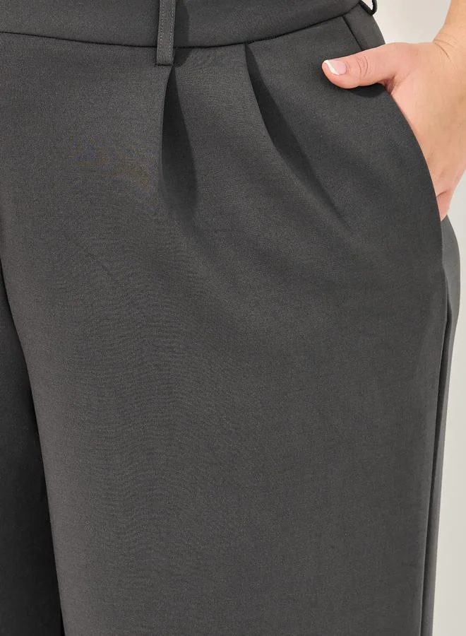 Styli Solid Wide leg tailored trouser