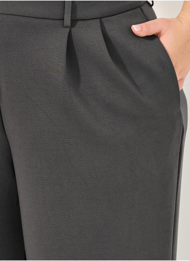 Styli - Solid Wide leg tailored trouser - Image 1