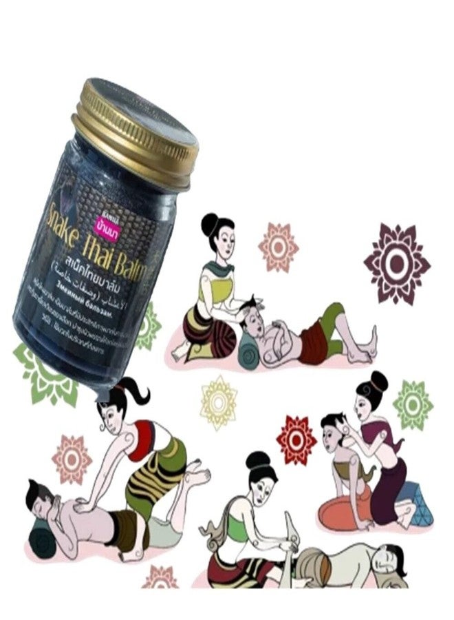 Hani Po Banna Brand Thai Golden Snake Black 50G - Pack Of 1 - Thailand ProductPain relief balm | Oil for elder women | Men Pain relief balm for adult | Pain relief oil for women | Mens | Pain relief balm for girls | boys - Imported Products - Image 3