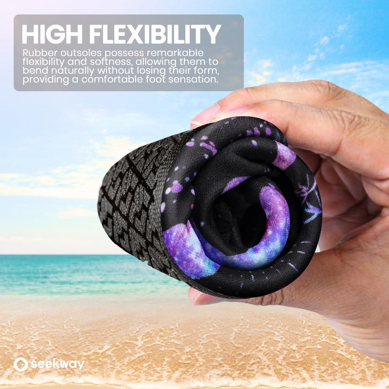 SEEKWAY Water Shoes Women Men Adult Quick-Dry Aqua Socks Barefoot Non Slip for Beach Swim River Pool Lake surf Black SK002(U) - Image 4