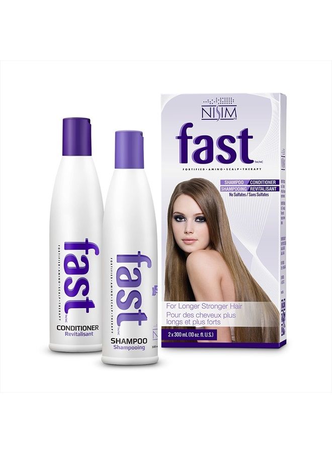 Nisim NISIM F.A.S.T Fortified Amino Scalp Therapy Shampoo & Conditioner- Promote Fast and Healthy Hair Growth (10 Ounce /300 Milliliter) - Image 1