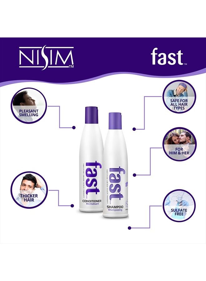 Nisim NISIM F.A.S.T Fortified Amino Scalp Therapy Shampoo & Conditioner- Promote Fast and Healthy Hair Growth (10 Ounce /300 Milliliter) - Image 4