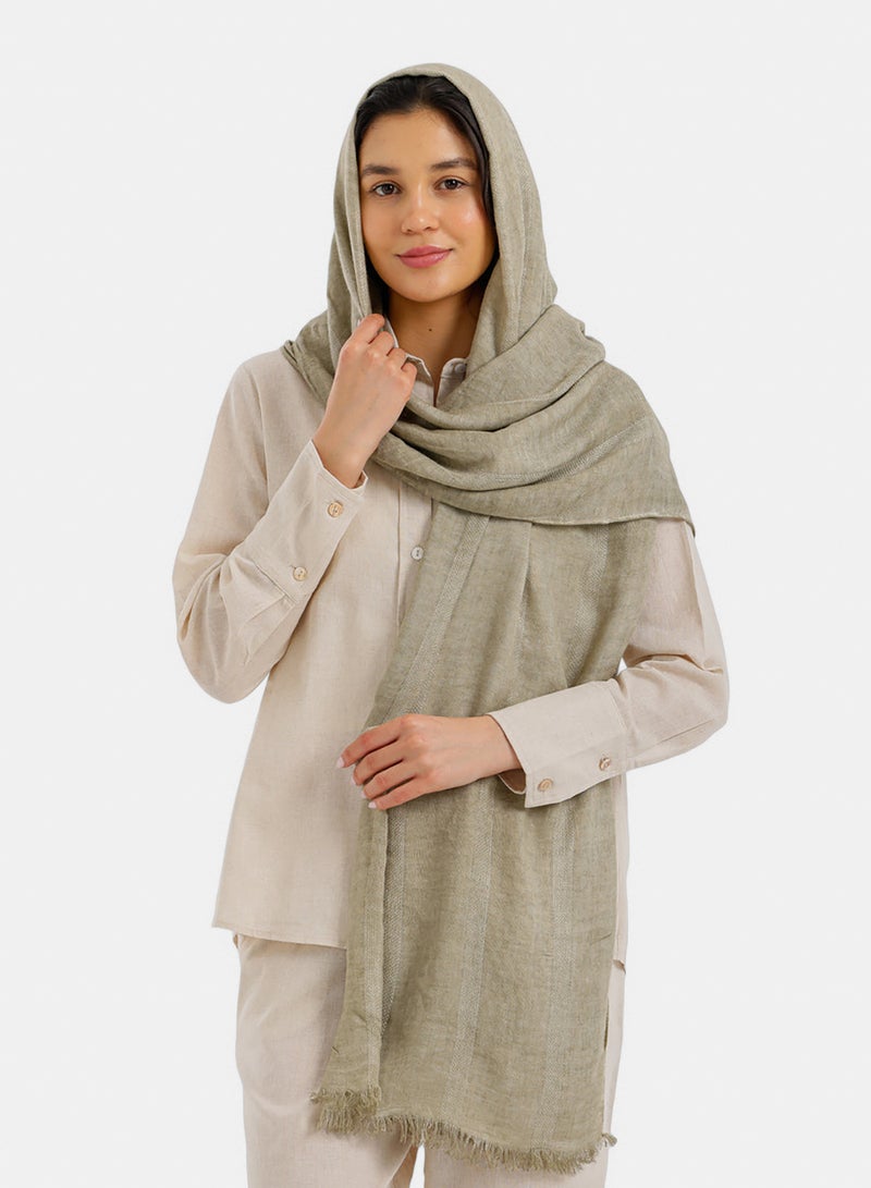 Carina Tonal Stripe Scarf - Image 1