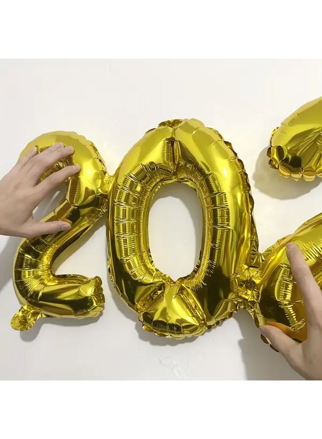 Black 16 Inch Number Balloon Aluminum Film Multicolor Decor for New Year Christmas Wedding Anniversary - Image 4