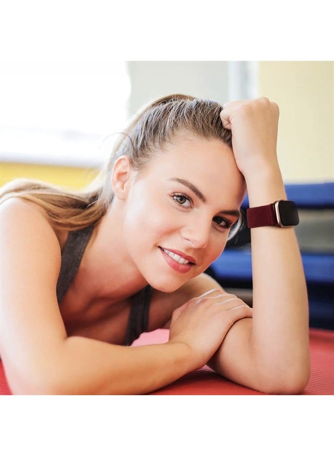 CCnutri Stretchy Nylon Solo Loop Compatible with Apple Watch Band 38mm 40mm 41mm 42mm 44mm 45mm 49mm, Adjustable Braided Sport Elastic Wristbands Women Men Straps for iWatch Series Ultra/8/7/6/5/4/3/2/1/SE - Image 3