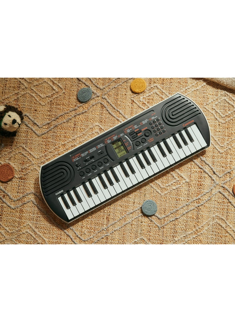 CASIO - Casiotone SA-81 Mini Keyboard for Kids  - 100 Tones - 50 Rhythms - 44 KEYS - Black, With Power Adaptor - Image 1