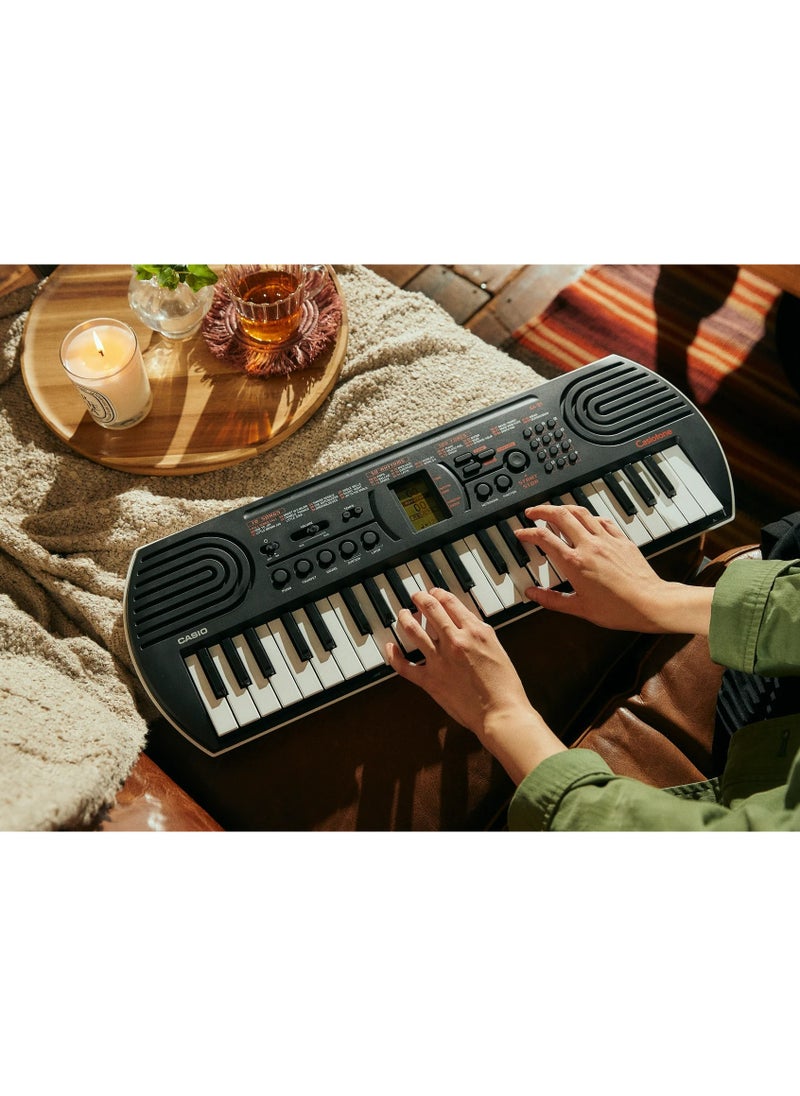 CASIO - Casiotone SA-81 Mini Keyboard for Kids  - 100 Tones - 50 Rhythms - 44 KEYS - Black, With Power Adaptor - Image 1