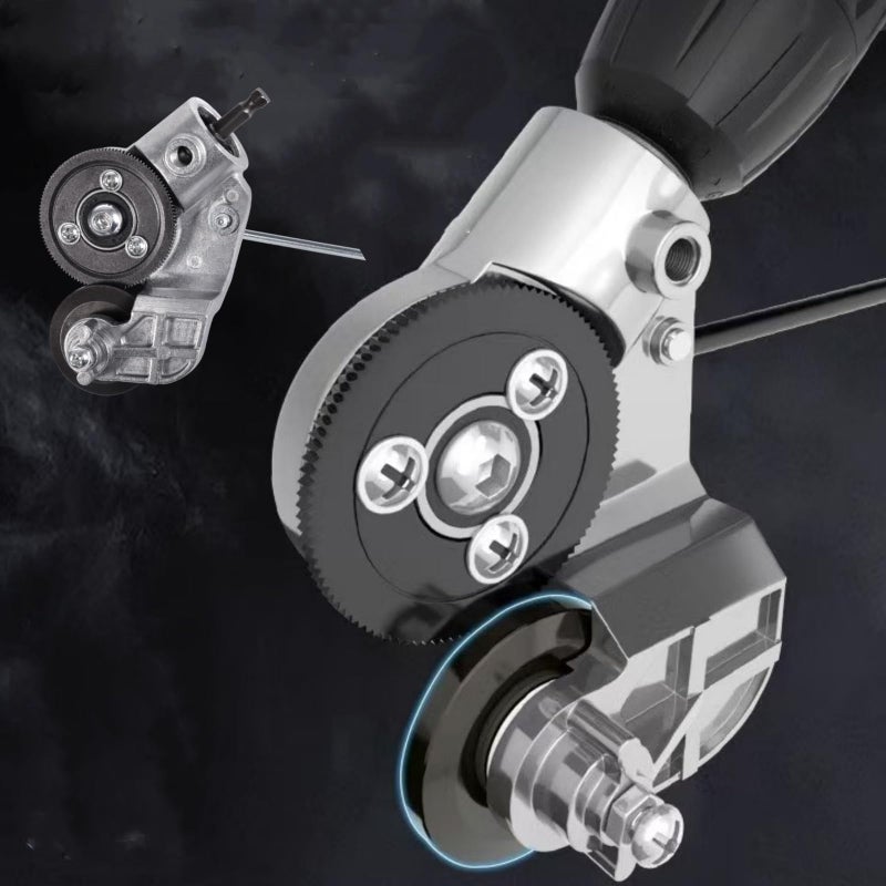 Zlbosu Sheet Metal Shear - Efficient Drill Attachment for Cutting Flat Metal Sheets, High-Speed Metal Cutter for Iron, Copper, Aluminum, and Steel up to 20-30 GA, Compatible with Cordless Drills - Image 2