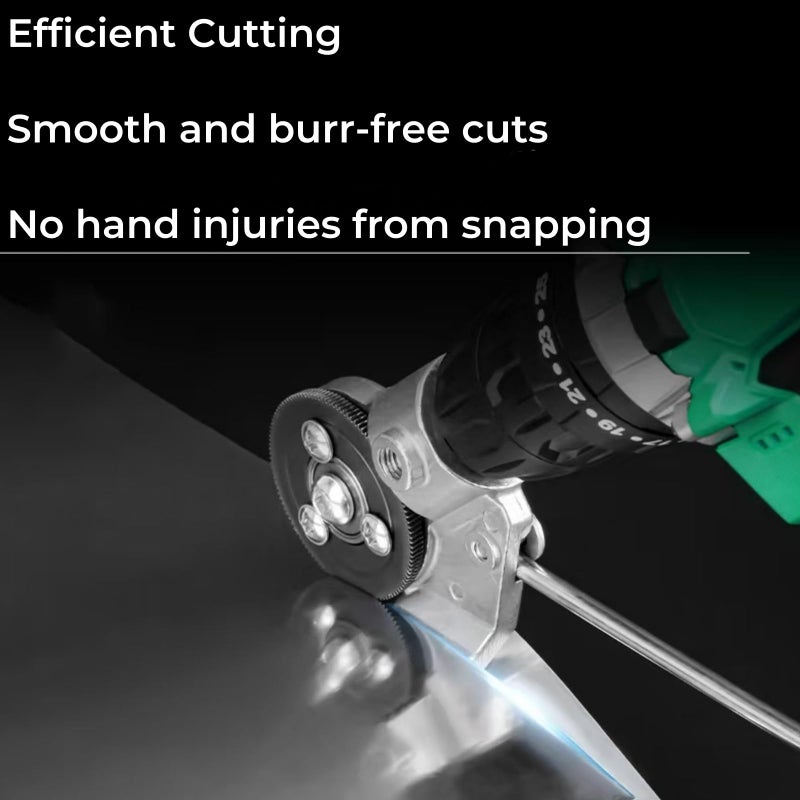 Zlbosu Sheet Metal Shear - Efficient Drill Attachment for Cutting Flat Metal Sheets, High-Speed Metal Cutter for Iron, Copper, Aluminum, and Steel up to 20-30 GA, Compatible with Cordless Drills - Image 3