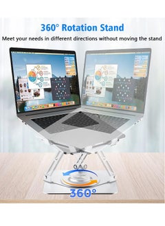 DUSALA Adjustable Laptop Stand For Desk With 360°Rotating Base, Ergonomic Laptop Riser For Collaborative Work, Portable Foldable Computer Stand Fits For All 10-17.3" MacBook, Pro/Air  - Image 4