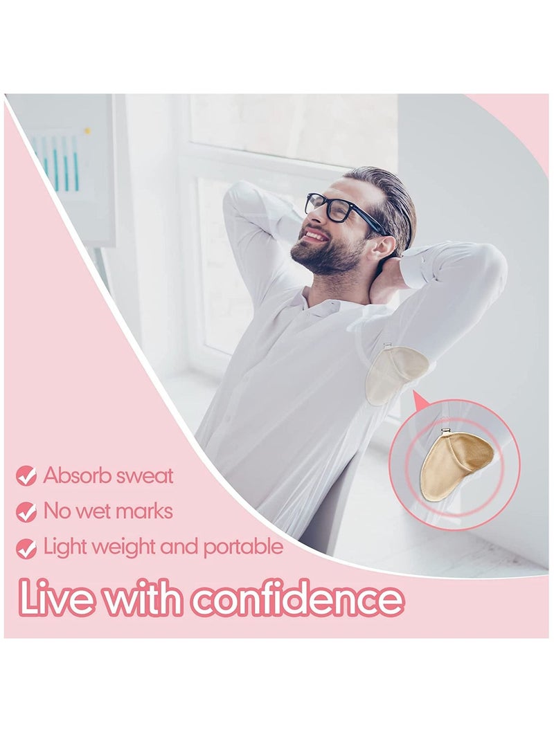 KASTWAVE Underarm Sweat Pads Reusable Sweat Absorbing Guards Washable Armpit Sweat Pads with Shoulder Strap Under Arm Sweat Protectors Women Breathable Absorbent Sweat Pads Guards for Women and Men(4 Pairs) - Image 5