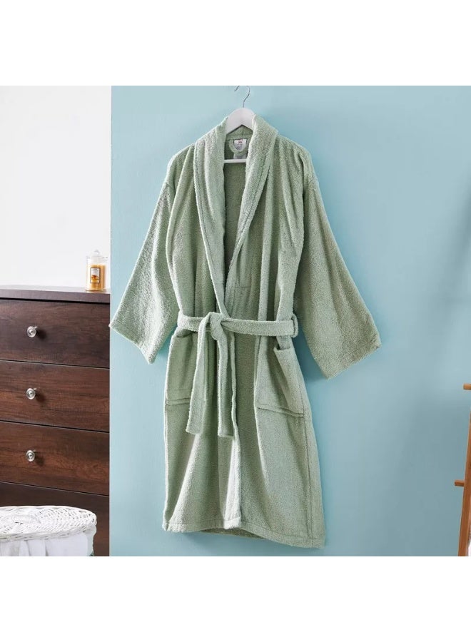 تى ام هوم عرض محدود من TM HOME – اشتري روب فندقي فاخر من القطن الطبيعي 100% بلون أخضر نعناعي وانتعش بأناقة – احصل على فوطة مجانية مقاس 50×100 – جودة فندقية أصلية ونعومة لا تُقاوم - Image 2