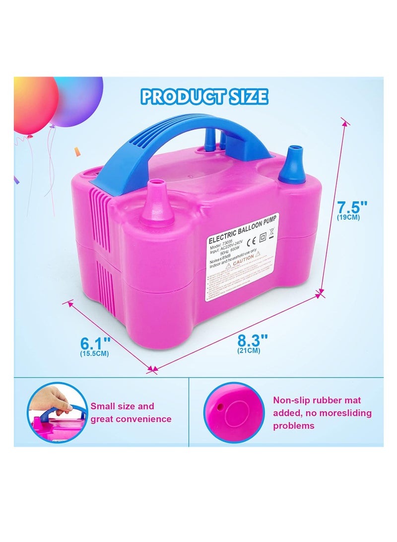 Meetion Electric Balloon Pump, Portable Balloons Air Pump for Balloon Arch, Balloon Garland, Party Decorations, Kids Birthday, Baby Shower, Party Supplies & Decorations, Pink - Image 4