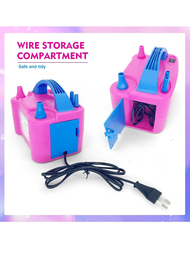 Meetion Electric Balloon Pump, Portable Balloons Air Pump for Balloon Arch, Balloon Garland, Party Decorations, Kids Birthday, Baby Shower, Party Supplies & Decorations, Pink - Image 5