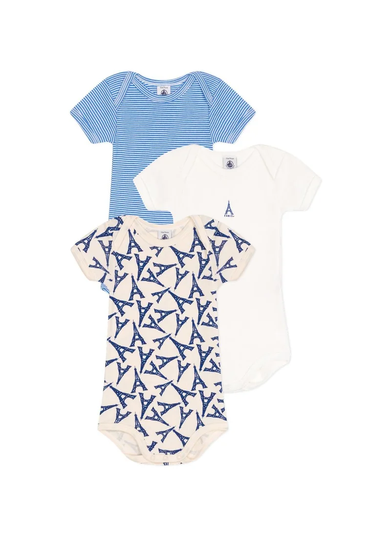 بيتي باتو Babies' Paris-themed short-sleeved cotton bodysuits - 3-Pack