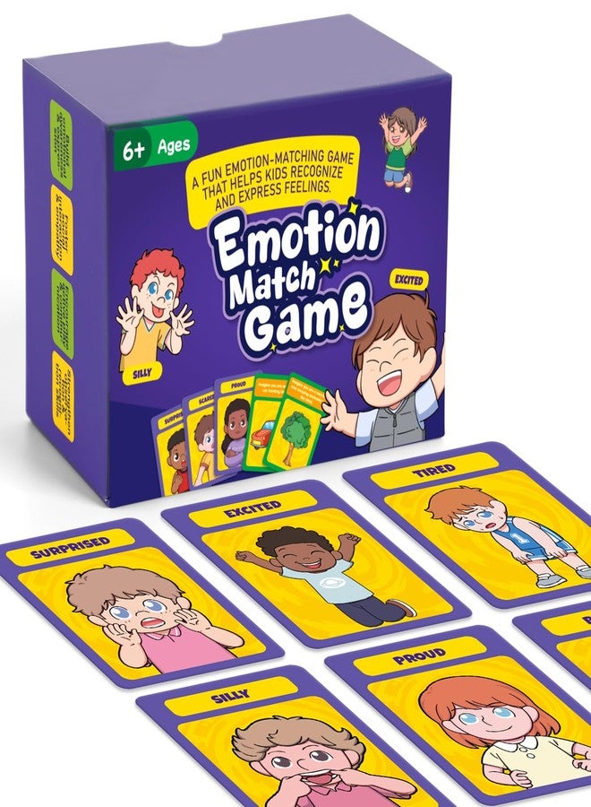 HugHush Faces & Feelings Go Fish Card Game Social Emotional Learning Activities for Kids Ages 6+,Learn to Identify Various Moods, Cartoon Faces Emotions Social Skills Games for Home, Therapy & Classroom Use - Image 1