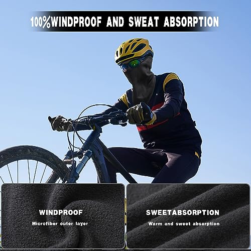 Omenex Balaclavas,Windproof Adjustable Stable Earloop Half Face Mask Neck Gaiter,Breathable Area for Snowboard Ski Camping Motorcycle Cycling Bike Hiking Skateboard Skull(Long Neck Style) - Image 3