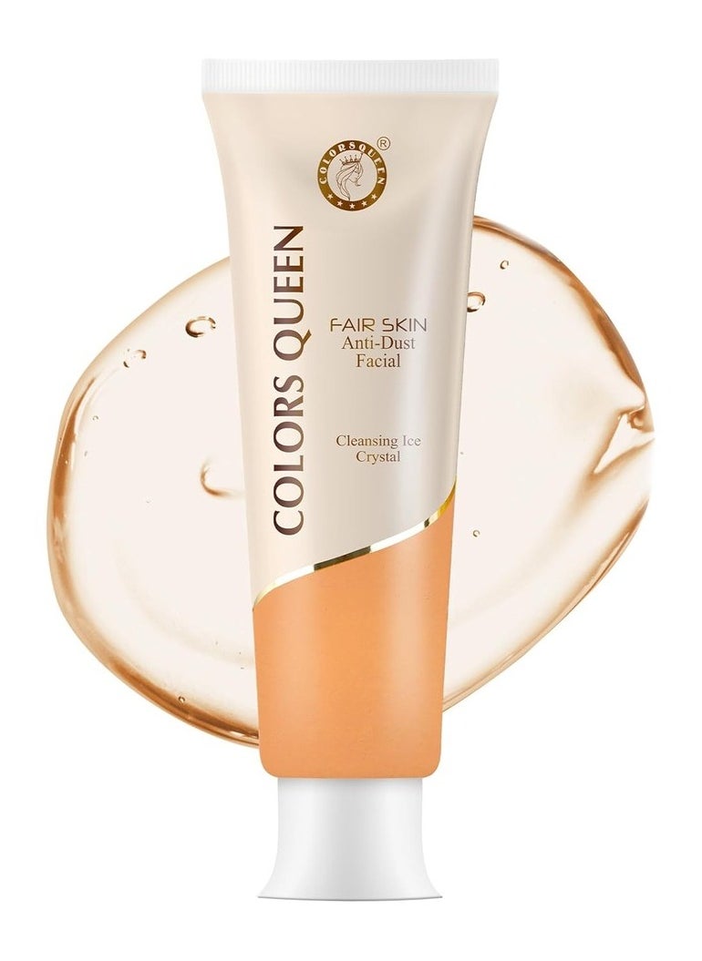 COLORS QUEEN Fair Skin Anti Dust Facial Cleanser Instant Dirt Removal Instant Glow Face Cleanser Men Women 50 Gram 