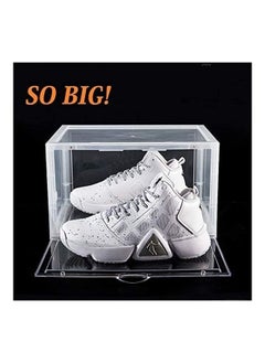 Generic Large 6 Pack Shoe Storage Box, Clear Plastic Stackable Shoe Organizer for Closet, Space Saving Foldable Shoe Rack Sneaker Container Bin Holder  - Image 2