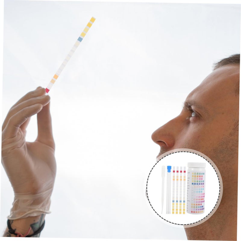100 Pack Water Test Strips with Tube Dropper Fast Accurate for Home Office Restaurant - Image 3