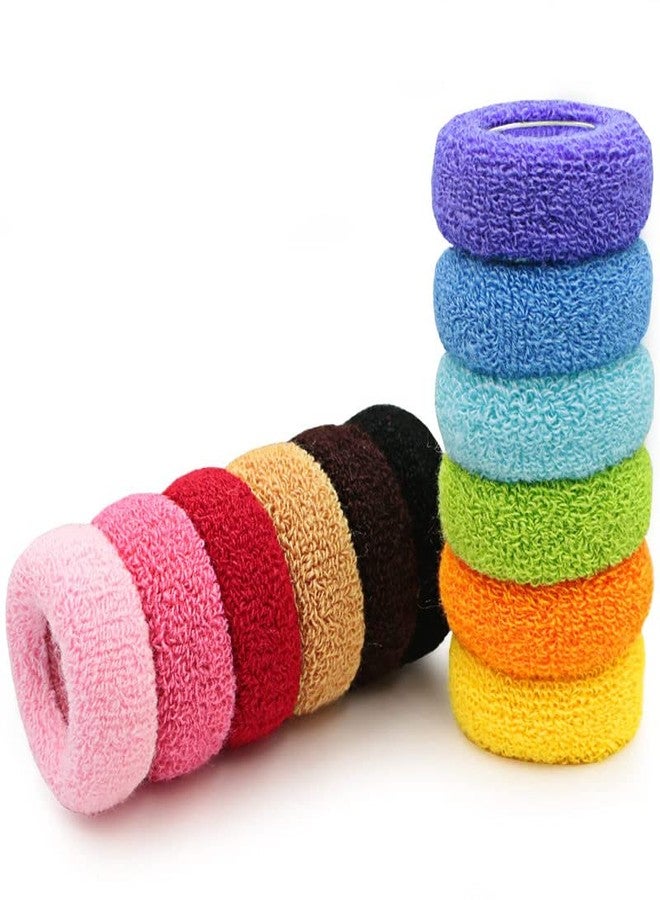 RECTYO GALLERY Thick Cloth Hair Elastics Hair Bands 5cm Width Ponytail Holders Hair Scrunchies for Women Girls Nonslip 12-Pack - Image 1
