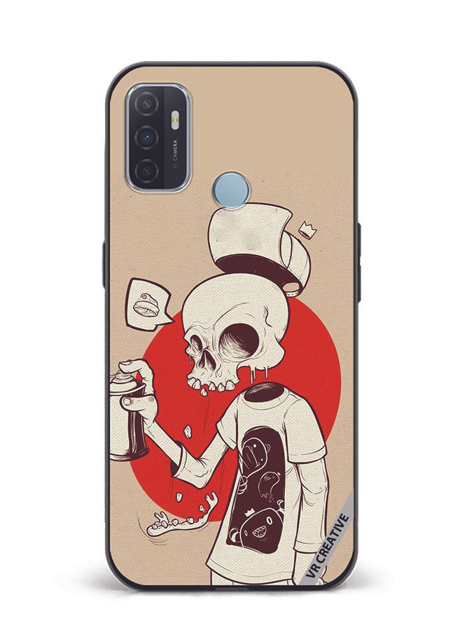 VR CREATIVE Protective Case Cover For Oppo A53 Skeleton Design Multicolour - Image 1
