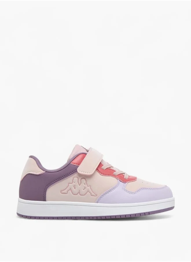 Kappa Girls Colourblock Low-Ankle Sneakers With Hook And Loop Closure