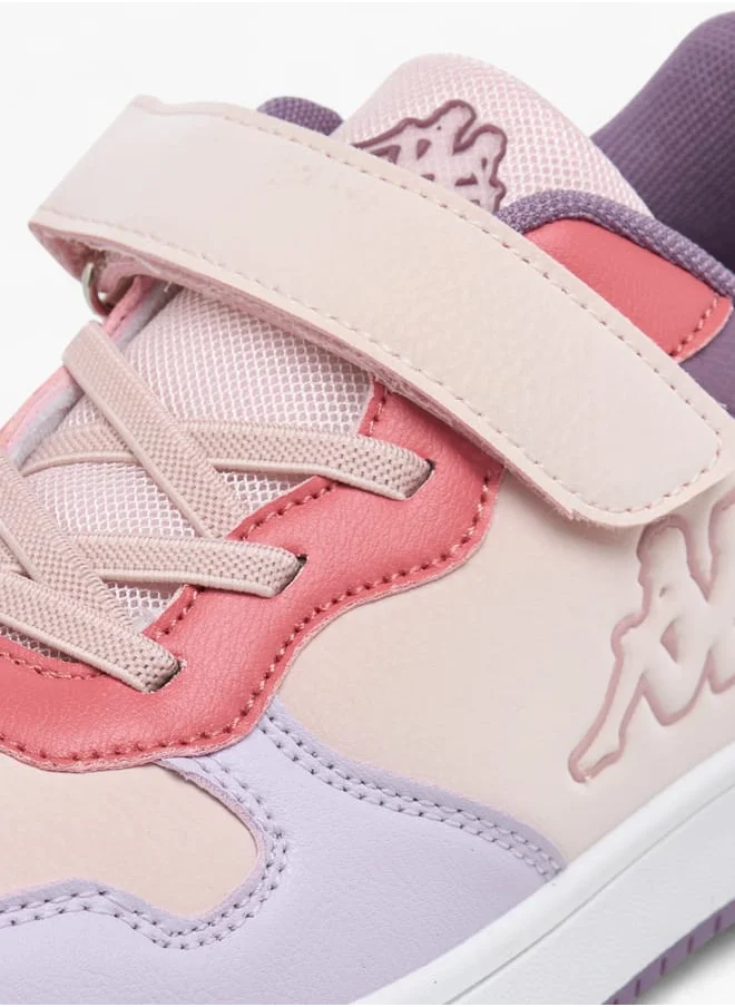 Kappa Girls Colourblock Low-Ankle Sneakers With Hook And Loop Closure