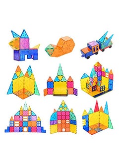 KASTWAVE 120Pcs Magnet Toys Kids Magnetic Building Tiles, 3D Magnetic Blocks Preschool Building Sets Educational Toys for Toddlers Boys and Girls  - Image 2