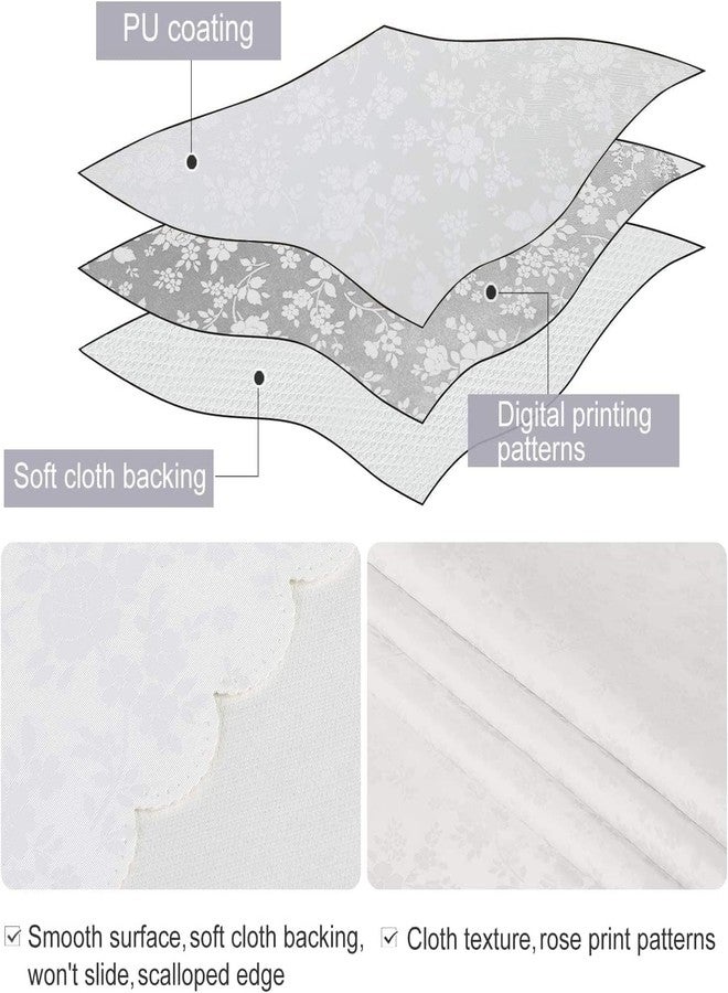 Smiry Rectangle Table Cloth, Waterproof Heavy Duty Vinyl Tablecloths, Wipeable Washable Table Cover for Kitchen and Dining Room (White, 54" X 108") - Image 4