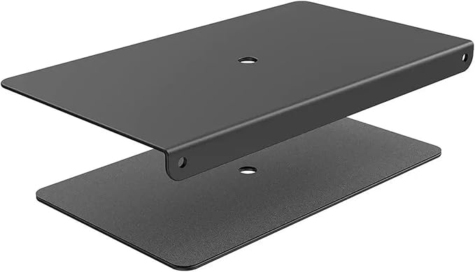 Monitor Mount Reinforcement Plate For Thin Glass And Fragile Desktops Black - Image 1