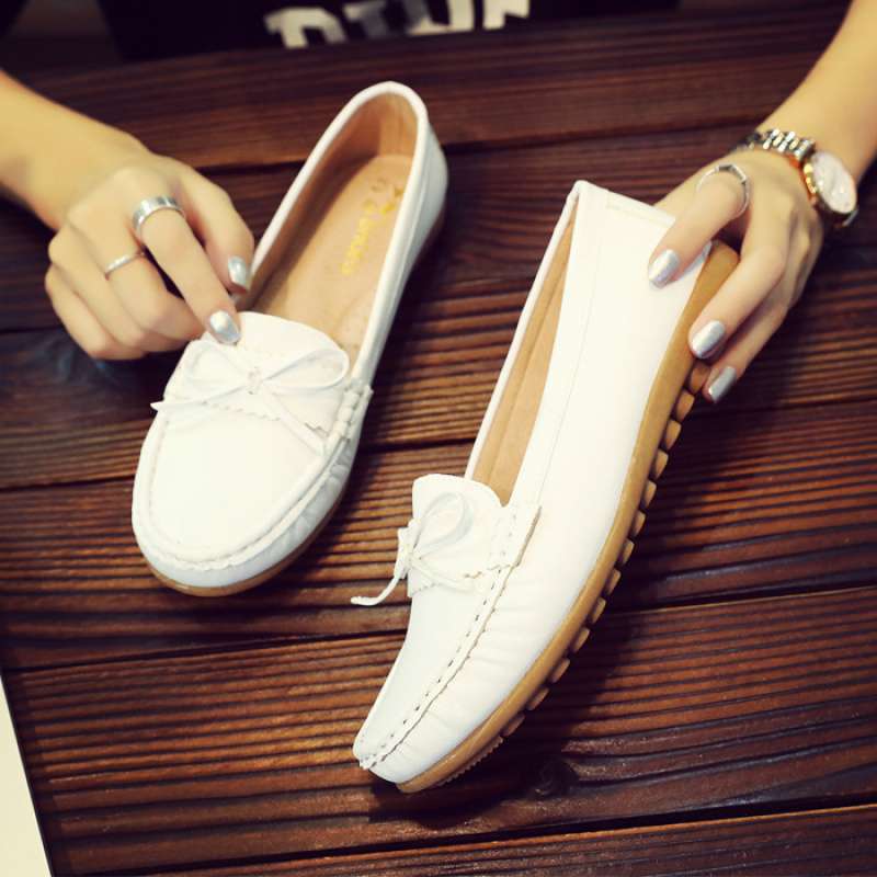 Spring and Autumn Nurses Shoes White Flat-soled Comfortable Soft-soled Work Shoes Non-slip White Shoes Hospital Womens Single Shoes plus size 42 818 white standard code 