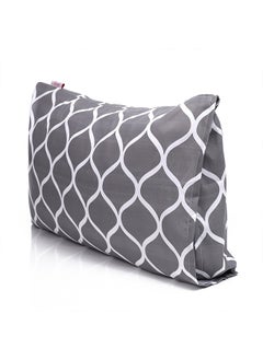 snooze Fitted Bed Sheet set 2pcs, 100*200 cm+ Free Pillowcase, Gray waves design  - Image 3