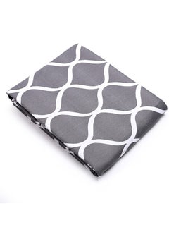 snooze Fitted Bed Sheet set 2pcs, 100*200 cm+ Free Pillowcase, Gray waves design  - Image 5