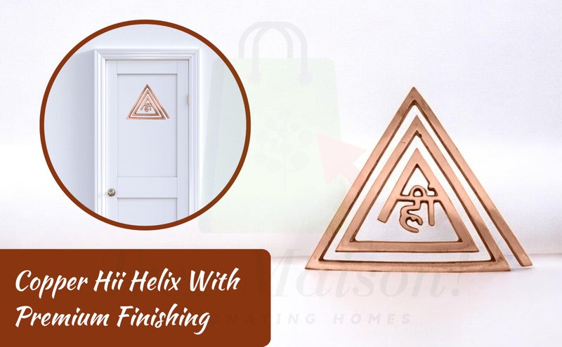TREEMAISON Vastu Copper Helix | Copper (Hii) Helix Fire (South-East) Main Door Entrance | Toilet Dosh Correction | Vastu Remedies | Size - 4 Inch | Pack of 3 - Image 3