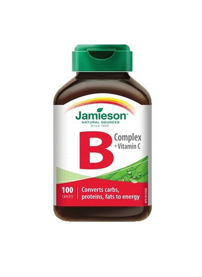 Jamieson B Complex With Vitamin C 100 Caplets Brand: Jamieson Laboratories  - Image 3