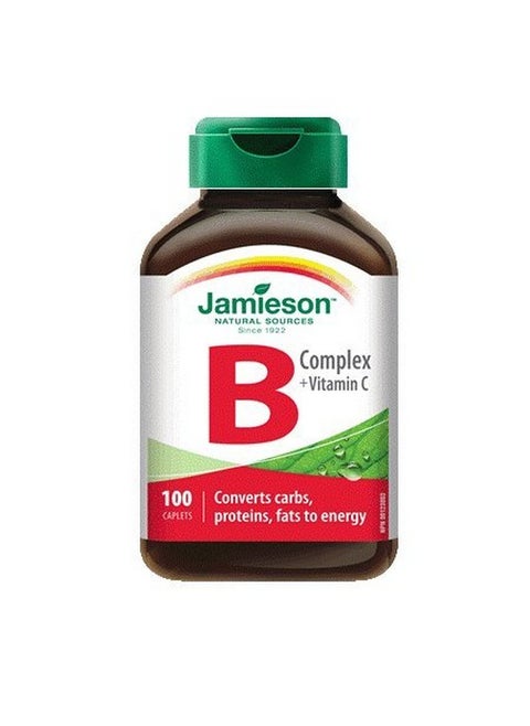 B Complex With Vitamin C 100 Caplets Brand: Jamieson Laboratories