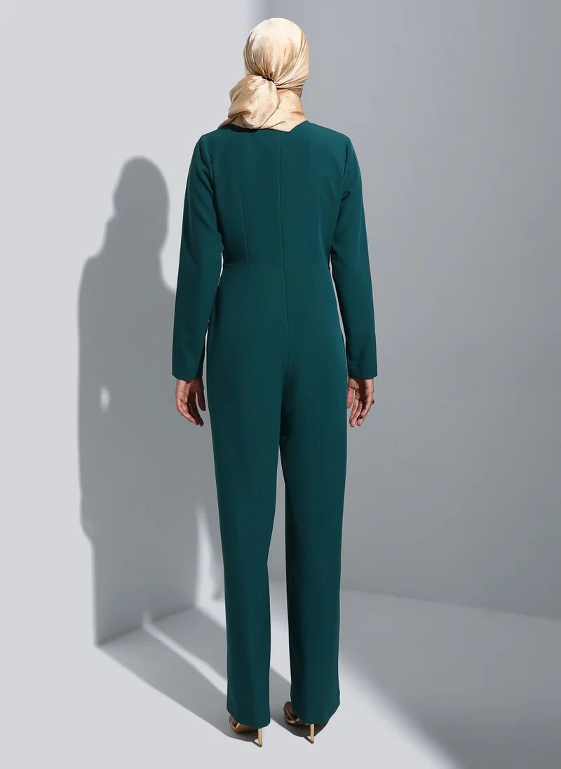 Refka by modanisa Emerald - Evening Jumpsuits - Refka