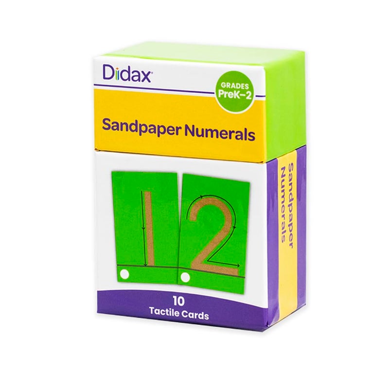 Didax Sandpaper Numerals - Tactile Learning Cards for Early Math Skills - Image 2