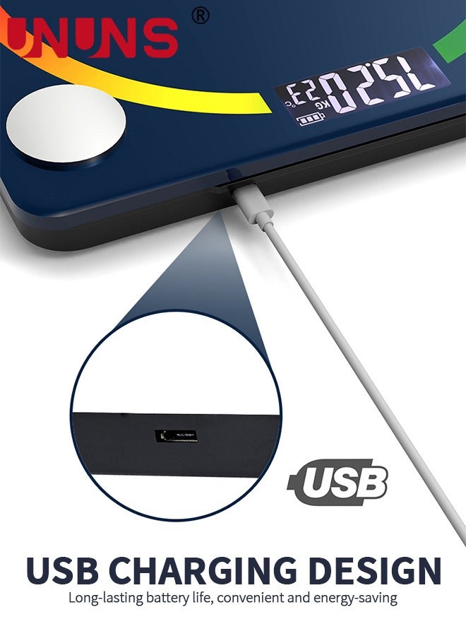 UNUNS Smart Weight Scale,Bathroom Scale,Invisible-Backlit Screen Digital Body Weight Scale,Scratch Resistant Accurate Glass Scale,Up To 400 Pounds,Blue  - Image 4
