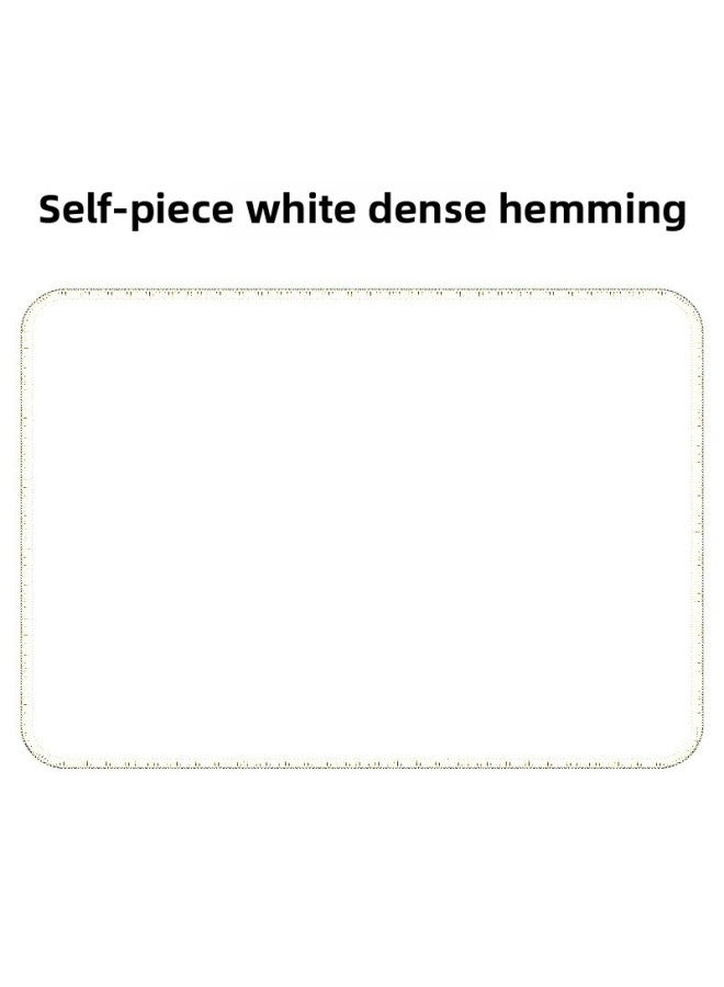 Blank Mouse Pad Oversized Stain-resistant Precision Edge Locking Rubber Thickened Keyboard Pad Manufacturers Coil/sheet-Color:70*30*2mm-Pattern:White Flake White Dense Hemming  - Image 1