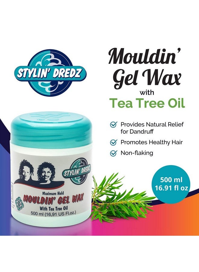 Stylin Dredz Mouldin' Gel Wax With Tea Tree Oil - Twist N Lock - Maximum Hold (500 Ml, Single) - Image 3