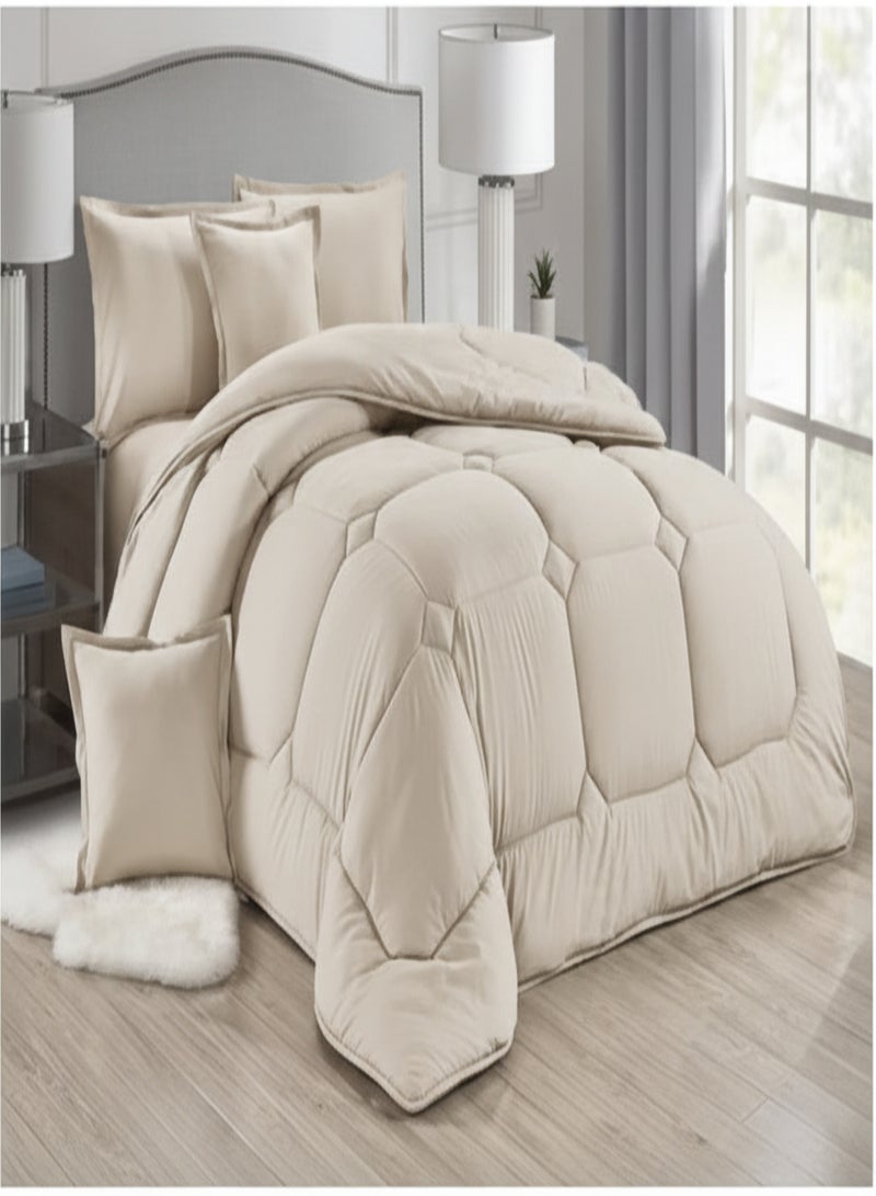 مون طقم لحاف مفرش سرير ملكي نفر مكون من 4 قطع مميزة مقاس 170 في 220 سم - Image 1