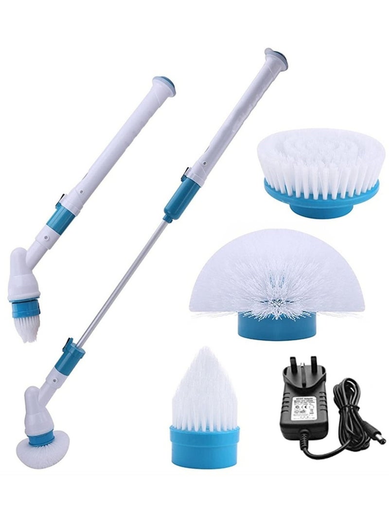 Electric Spin Scrubber Cordless Chargeable Bathroom Cleaner with Extension Handle Adaptive Brush for Tub Tile Floor Wall - Image 2