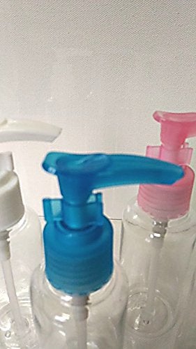 KABEER ART Plastic 100 ml Empty Printed Lotion, Cream, Soap Dispenser, Bottle With Pump Action And Safety Lock Set Of 3 Pc - Image 5