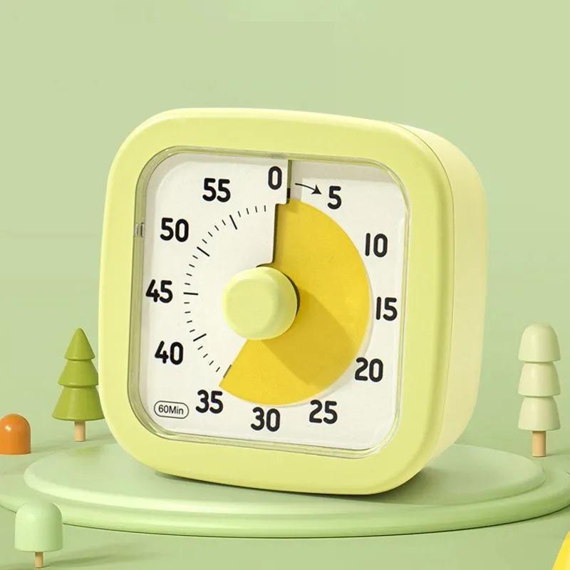 Visual Timer 10 * 10 * 6.5 Cm Silent Technology Mechanical Timer - Visual Countdown Enhances Focus Countdown Timer for Home Study, Office Workspace, Students - Image 2