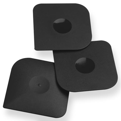 Herda Plastic Pan Dish Pot Food Kitchen Scraper Tool Set, 3 pcs Nylon Plastic Cast Iron Skillet Cleaner Scrubber Scrapper, Kitchen Scraper Non-Scratch (Black) - Image 1