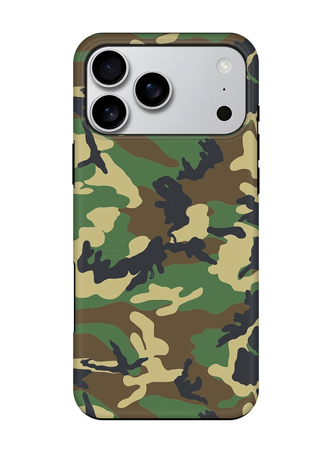 Stylizedd Tough Pro Magnetic Case for iPhone 17 Pro Max, Dual Layer hybrid PC + TPU Mobile Cover Matte - Jungle Camo - Image 1